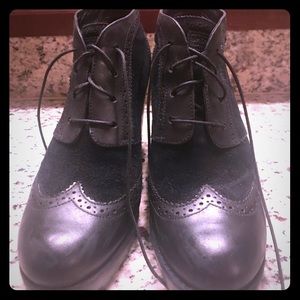 Sperry Black Suede/ Leather Booties